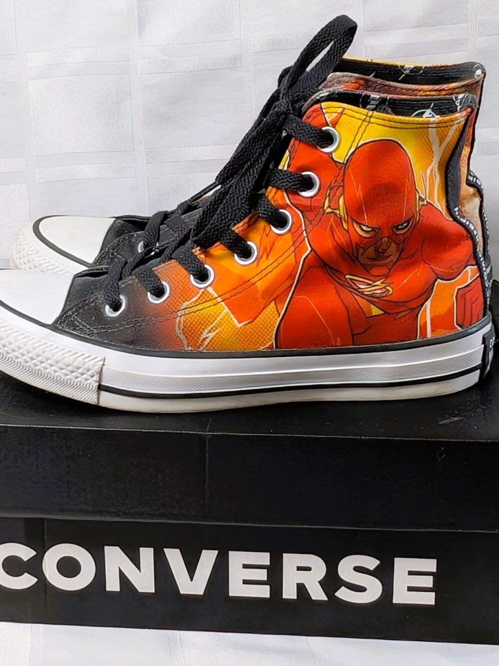 CONVERSE ALL STAR SHOES THE FLASH DC REBIRTH EDITION COMIC BOOK FASHION HIGH TOP